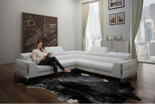 Skórzana sofa kanapa Żywy krajobraz Narożnik kanapa Narożnik Ustaw Design Modern Sofa 1504B
