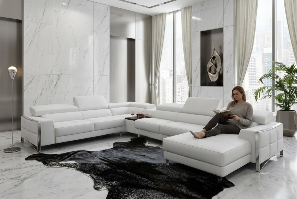 Wielofunkcyjna kanapa Narożnikowa kanapa Media TV Sofa Sofa skórzana Sofa Żywy krajobraz UForm