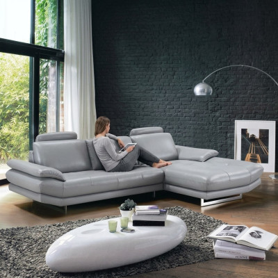 Skórzana sofa kanapa Żywy krajobraz Narożnikowa kanapa Narożnik Ustaw Design Modern Sofa 1508