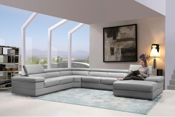 Skórzana sofa kanapa Żywy krajobraz Narożnik kanapa Narożnik Ustaw Design Modern Sofa 1530B
