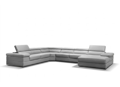 Skórzana sofa kanapa Żywy krajobraz Narożnik kanapa Narożnik Ustaw Design Modern Sofa 1530B