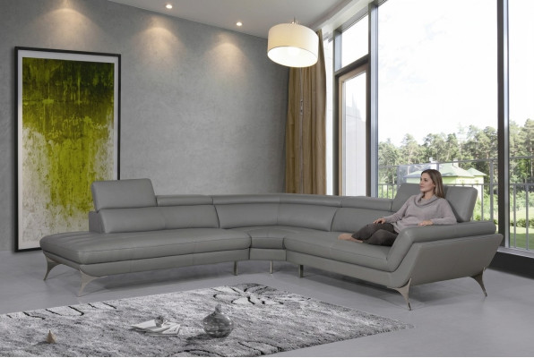 Skórzana sofa kanapa Żywy krajobraz Narożnikowa kanapa Narożnik Ustaw Design Modern Sofa 1541