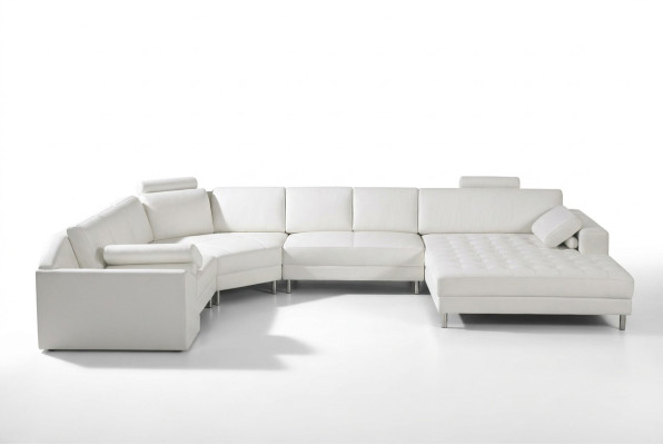 Nowoczesny Żywy krajobraz z Chesterfield Przyciski Skórzana Sofa Sofa Couch Podkładka