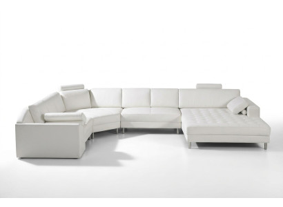 Nowoczesny Żywy krajobraz z Chesterfield Przyciski Skórzana Sofa Sofa Couch Podkładka