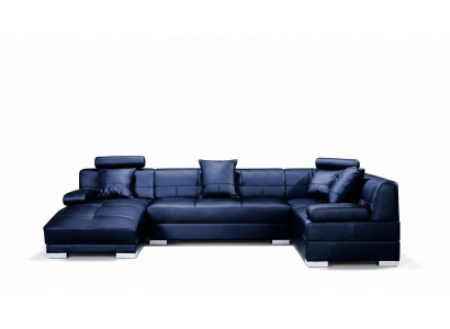 Skórzana sofa kanapa Żywy krajobraz Narożnikowa kanapa Narożnik Ustaw Design Modern Decor