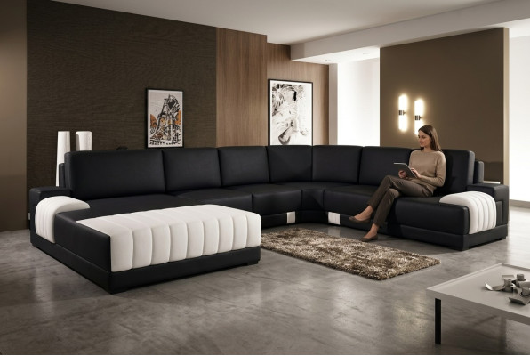 Podkładka Skórzana Sofa Sofa Kanapa Podkładka Narożnik Siedziba Ustawić U Shape XXL Big