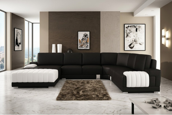 Podkładka Skórzana Sofa Sofa Kanapa Podkładka Narożnik Siedziba Ustawić U Shape XXL Big