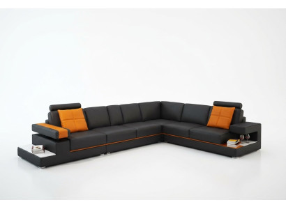 Skórzana sofa kanapa Żywy krajobraz Narożnikowa kanapa Narożnik Modern Ustaw Design Decor