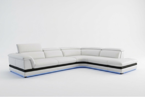 Skórzana sofa kanapa Żywy krajobraz Narożnikowa kanapa Narożnik Ustaw Design Modern Sofa 5130