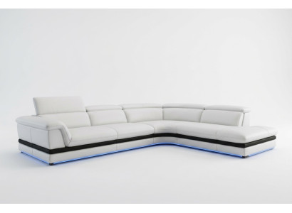 Skórzana sofa kanapa Żywy krajobraz Narożnikowa kanapa Narożnik Ustaw Design Modern Sofa 5130