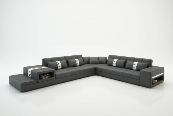 Skórzana sofa kanapa Żywy krajobraz Narożnikowa kanapa Narożnik Ustaw designerską sofę nowoczesną