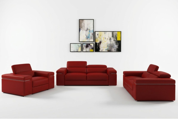 Zestaw sofowy Kanapa Podkładka Skóra Sofa Salon Siedziba 3+2+1 Zestaw Obcios