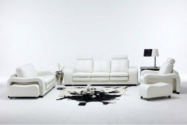 Skórzana sofa kanapa Żywy krajobraz 3+2+1 miejsce do siedzenia Ustawić Design Modern Sofa A1112