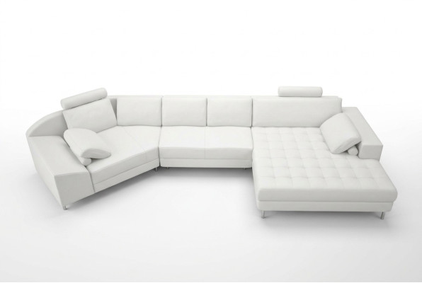 Skórzana sofa kanapa Żywy krajobraz Narożnikowa kanapa Narożnik Ustaw Design Modern Sofa A1116