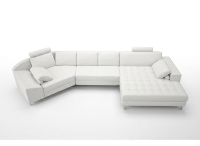 Skórzana sofa kanapa Żywy krajobraz Narożnikowa kanapa Narożnik Ustaw Design Modern Sofa A1116