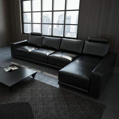 Skórzana sofa kanapa Żywy krajobraz Narożnik kanapa Narożnik Ustawić Design Modern Sofa A1121C