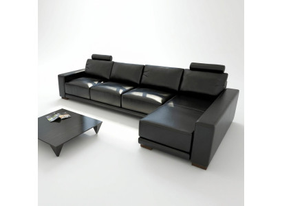 Skórzana sofa kanapa Żywy krajobraz Narożnik kanapa Narożnik Ustawić Design Modern Sofa A1121C
