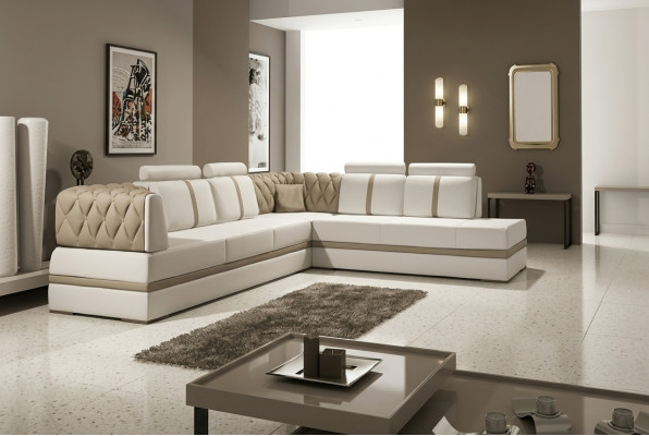 Sofa skórzana kanapa Żywy krajobraz Narożnik kanapa Narożnik Ustaw Design Nowoczesna Sofa Nowość A1128