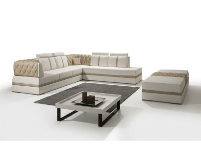 Sofa skórzana kanapa Żywy krajobraz Narożnik kanapa Narożnik Ustaw Design Nowoczesna Sofa Nowość A1128