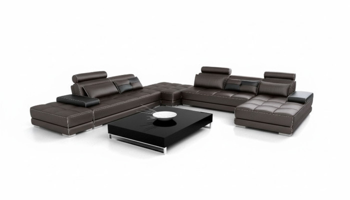 Sofa skórzana kanapa Żywy krajobraz Narożnik kanapa Narożnik Ustaw Design Nowoczesna Sofa Nowość A1146