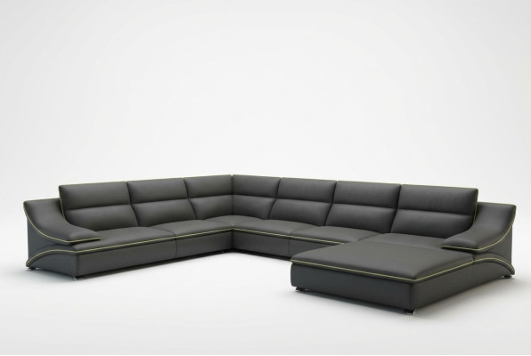 Skórzana sofa kanapa Żywy krajobraz Narożnikowa kanapa Narożnik Ustaw Design Modern Sofa