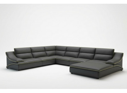 Skórzana sofa kanapa Żywy krajobraz Narożnikowa kanapa Narożnik Ustaw Design Modern Sofa