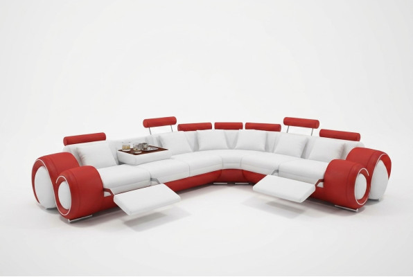 Skórzana sofa kanapa Żywy krajobraz Narożnik kanapa Narożnik Ustaw Design Modern Sofa A1163