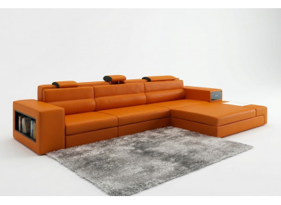 Skórzana sofa kanapa Żywy krajobraz Narożnik kanapa Narożnik Ustaw Design Modern Sofa B2006B
