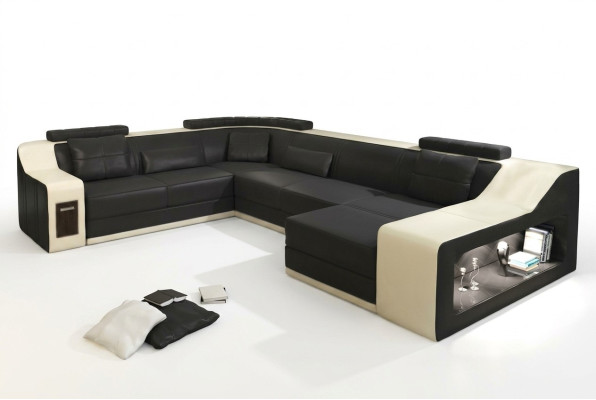 Sofa skórzana kanapa Żywy krajobraz Narożnik kanapa Narożnik Ustawić Design Nowoczesna Sofa Nowość B2017