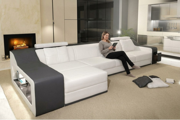 Skórzana sofa kanapa Żywy krajobraz Narożnik kanapa Narożnik Ustaw Design Modern Sofa B2017B