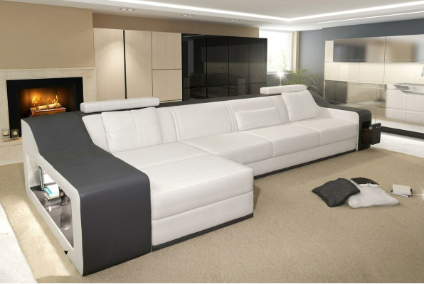 Skórzana sofa kanapa Żywy krajobraz Narożnik kanapa Narożnik Ustaw Design Modern Sofa B2017B