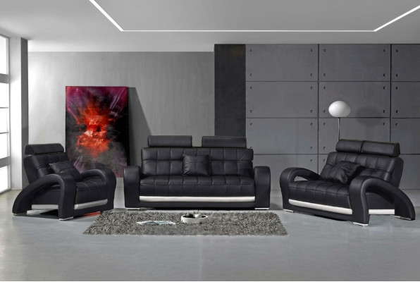 Skórzana sofa kanapa Żywy krajobraz 3+2+1 miejsce do siedzenia Ustawić Design Modern Sofa B2023