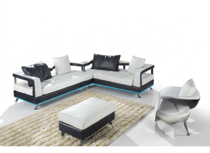Skórzana sofa kanapa Żywy krajobraz Narożnikowa kanapa Narożnik Ustaw Design Modern Sofa Nowość
