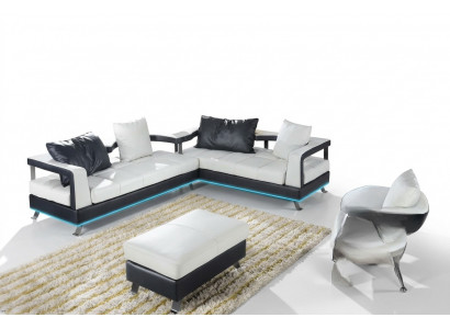 Skórzana sofa kanapa Żywy krajobraz Narożnikowa kanapa Narożnik Ustaw Design Modern Sofa Nowość