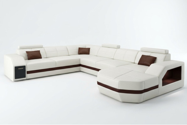 Sofa skórzana kanapa Żywy krajobraz Narożnik kanapa Narożnik Ustaw Design Nowoczesna Sofa C4011 Nowość
