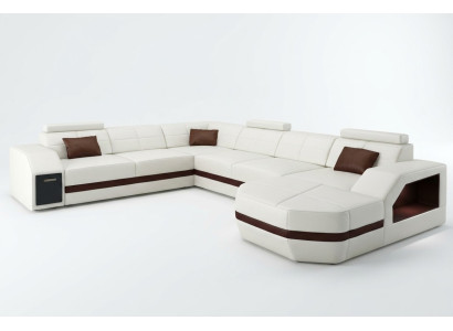 Sofa skórzana kanapa Żywy krajobraz Narożnik kanapa Narożnik Ustaw Design Nowoczesna Sofa C4011 Nowość