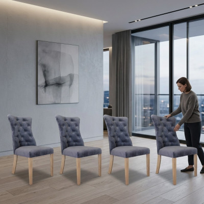 8x Krzesła Krzesło Podkładka Design Chesterfield Ustawić Fotel Kompletny Zestaw