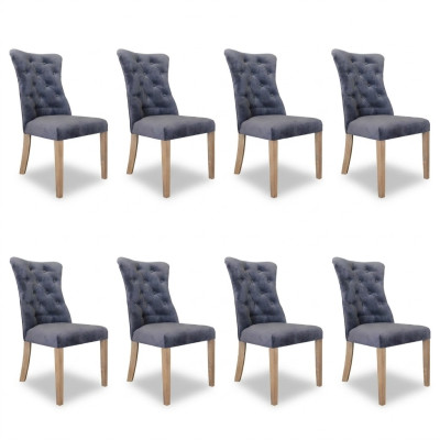 8x Krzesła Krzesło Podkładka Design Chesterfield Ustawić Fotel Kompletny Zestaw