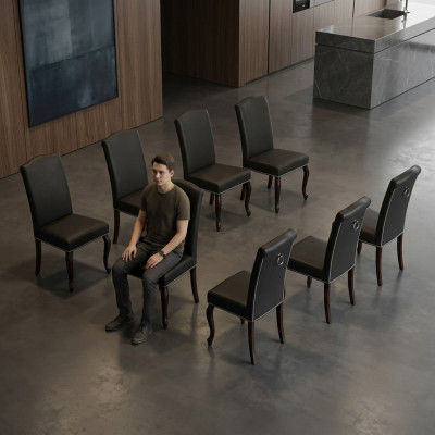 8x Chesterfield Krzesła Krzesło Podkładka Fotel Krzesło Design Siedziba Club Ustawić Nowy