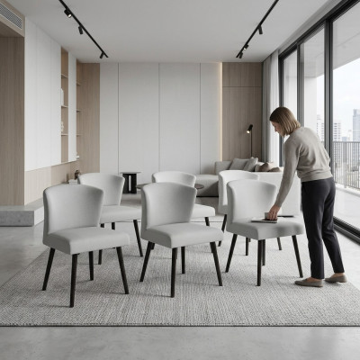6x Skóra Podkładka Siedziba Krzesła Lehn Krzesło Design Lounge Club Fotel Ustawić Nowy