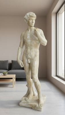 David Sculpture Rzeźby Figurki Statua w stylu Antyk Posągi Figura XXL 115cm Nowa