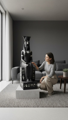 Egipski faraon statua rzeźba figurki rzeźby dekoracja dekoracyjna figura 123cm