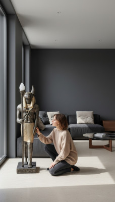 Projekt Figurka egipska Statua Rzeźba Figurki Rzeźby Dekoracja Nowy P2875x1335