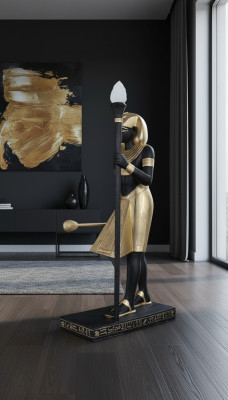 Lampa podłogowa rzeźba figura Lampy Lampa Egipt statua figurki rzeźby 2876