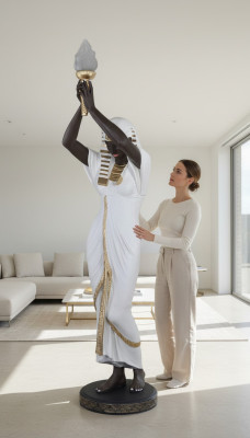 Lampa podłogowa rzeźba figura Lampy Lampa Egipt statua figurki rzeźby dekoracja