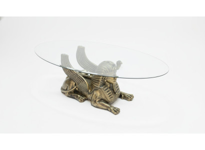 stolik kawowy Tabela stoliki szklane stoły Stolik boczny Faraon Sphinx Szkło Egypt 120x60cm