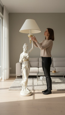 Stojak na rzeźbę Lampa Design XXL Stojak stojący Lampa Lampa do salonu 183cm