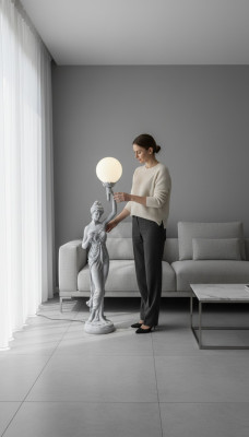 XXL Design Lampa stojąca Lampa stojąca Lampa Rzeźba Figurka Statua 153 cm