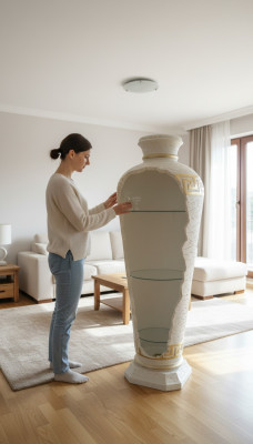 xxl Medusa Antyk Style Gablota Bar Wazon Podłogowy Szafa Vintrinen Kolumna 153cm Nowość
