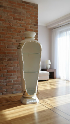 xxl Medusa Antyk Style Gablota Bar Wazon Podłogowy Szafa Vintrinen Kolumna 153cm Nowość